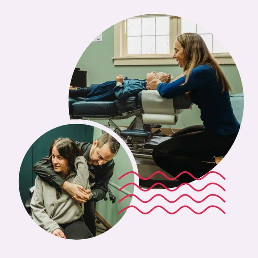 Dr Kali and Dr Blake treating patients